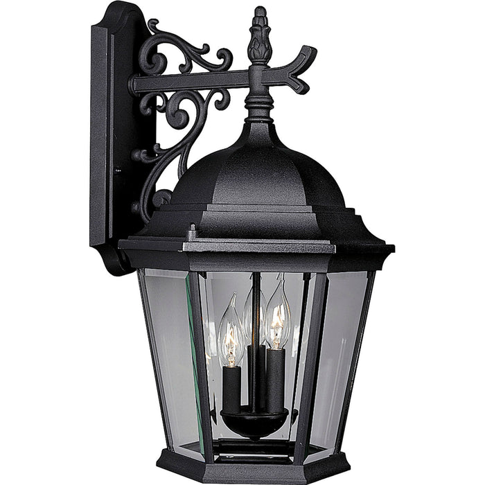 Progress Lighting P5690-31 Three Light Large Wall Lantern, Textured Black