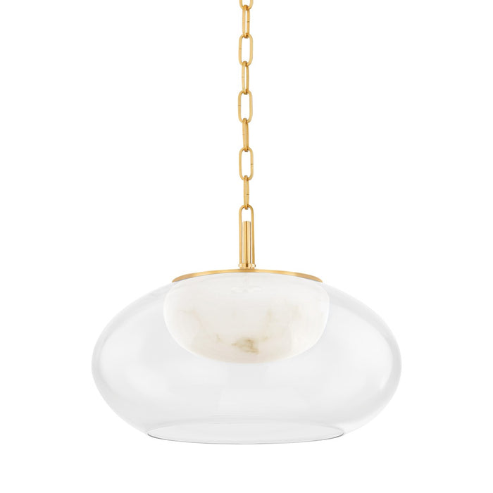 Hudson Valley 9017-AGB LED Pendant, Aged Brass