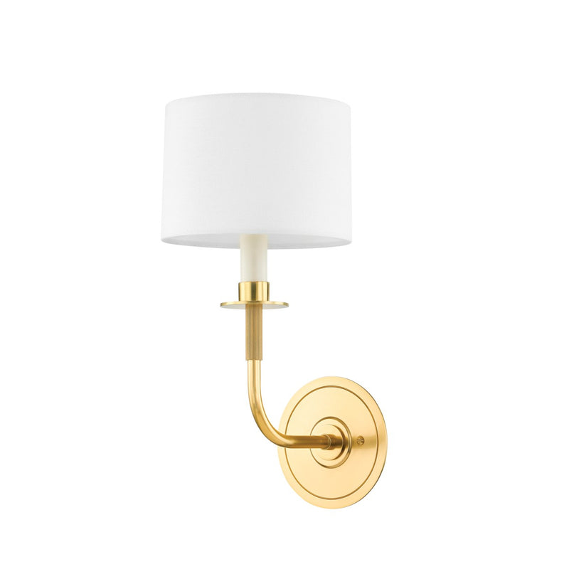 Hudson Valley 9115-AGB One Light Wall Sconce, Aged Brass