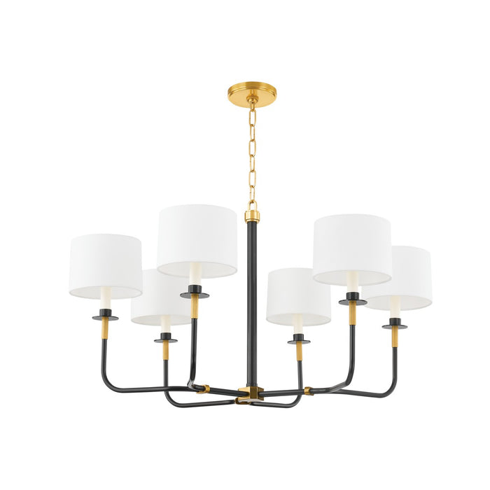 Hudson Valley 9136-AOB Six Light Chandelier, Aged Old Bronze