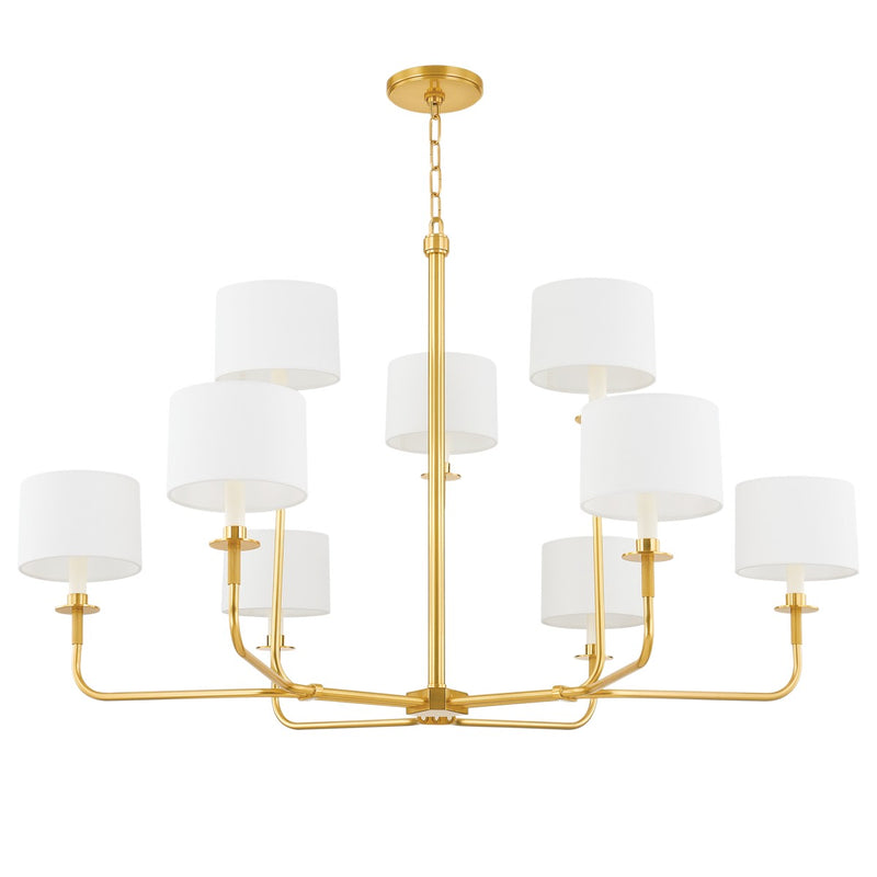 Hudson Valley 9148-AGB Eight Light Chandelier, Aged Brass