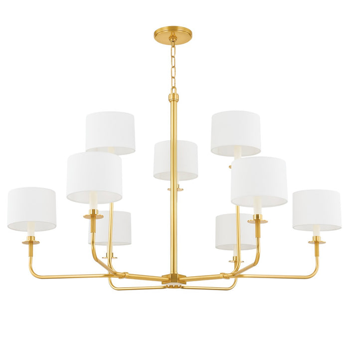 Hudson Valley 9148-AGB Eight Light Chandelier, Aged Brass