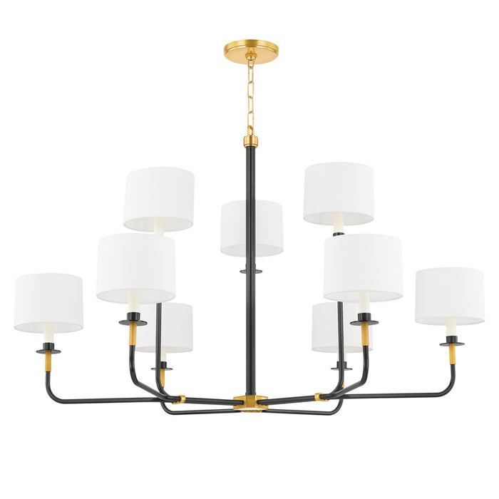 Hudson Valley 9148-AOB Eight Light Chandelier, Aged Old Bronze