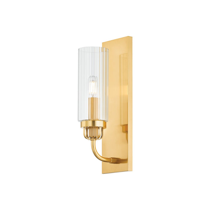 Hudson Valley 9314-AGB One Light Wall Sconce, Aged Brass