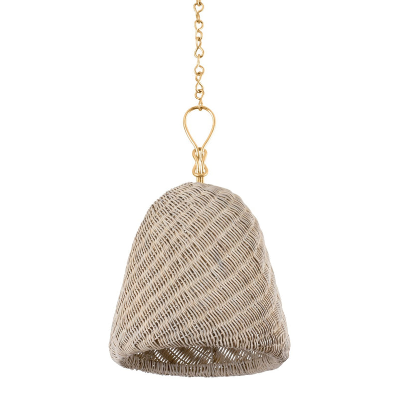 Hudson Valley BKO1300-GL One Light Pendant, Gold Leaf