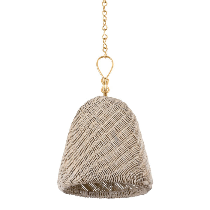 Hudson Valley BKO1300-GL One Light Pendant, Gold Leaf