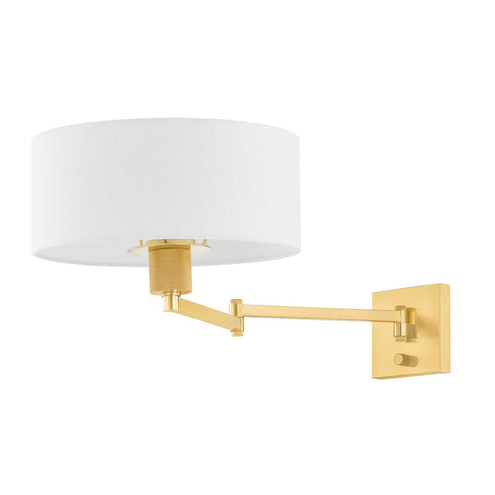 Hudson Valley BKO1600-AGB One Light Wall Sconce, Aged Brass