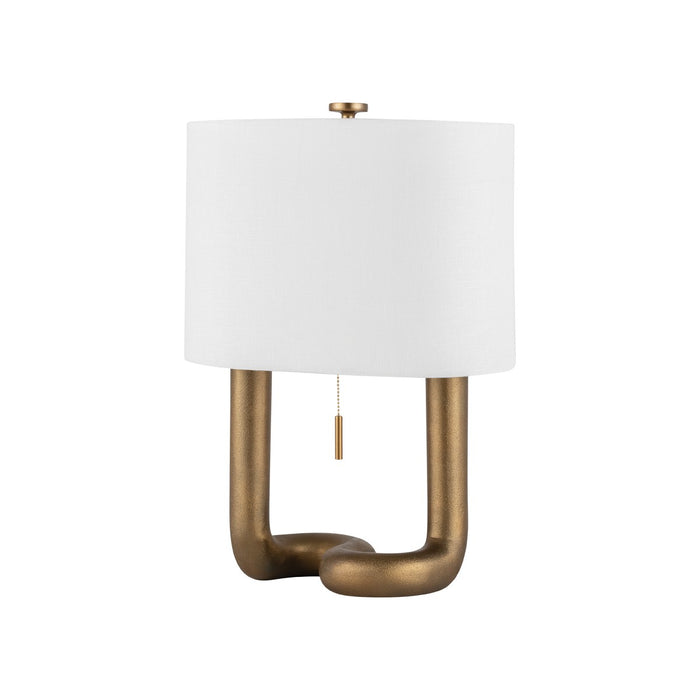 Hudson Valley L1924-AGB One Light Table Lamp, Aged Brass