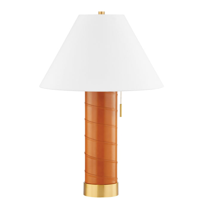 Hudson Valley L3429-AGB One Light Table Lamp, Aged Brass