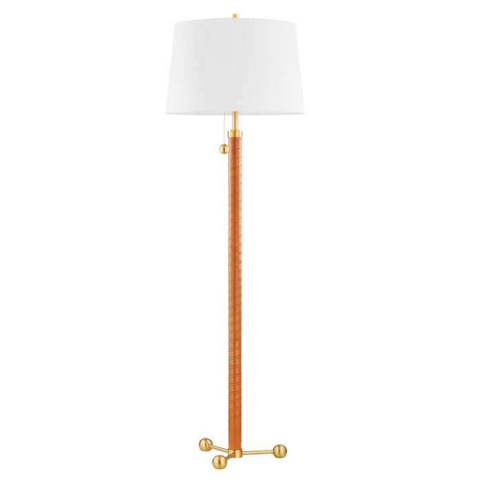 Hudson Valley L6170-AGB Two Light Floor Lamp, Aged Brass
