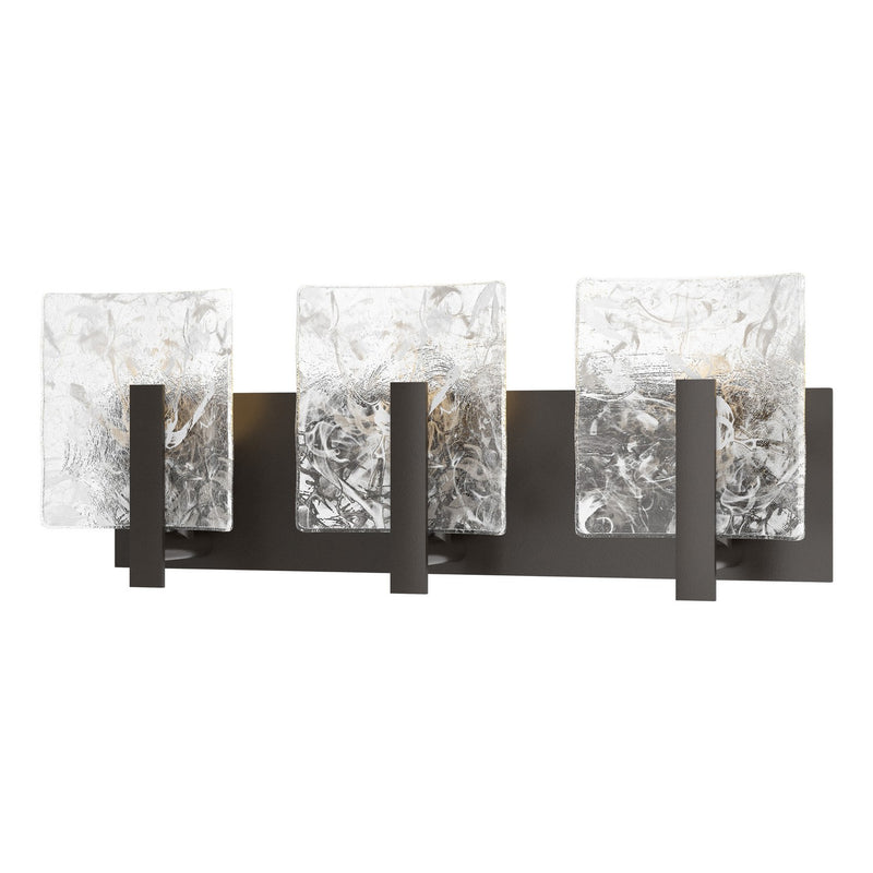 Hubbardton Forge 201312-SKT-14-YR0719 Three Light Bath Sconce, Oil Rubbed Bronze