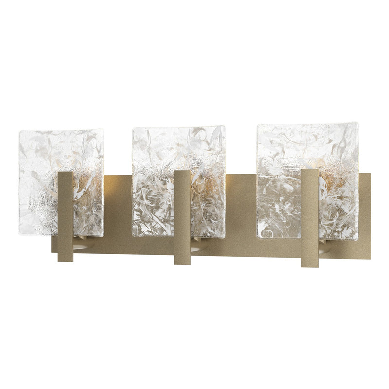 Hubbardton Forge 201312-SKT-84-YR0719 Three Light Bath Sconce, Soft Gold