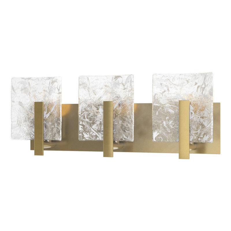 Hubbardton Forge 201312-SKT-86-YR0719 Three Light Bath Sconce, Modern Brass