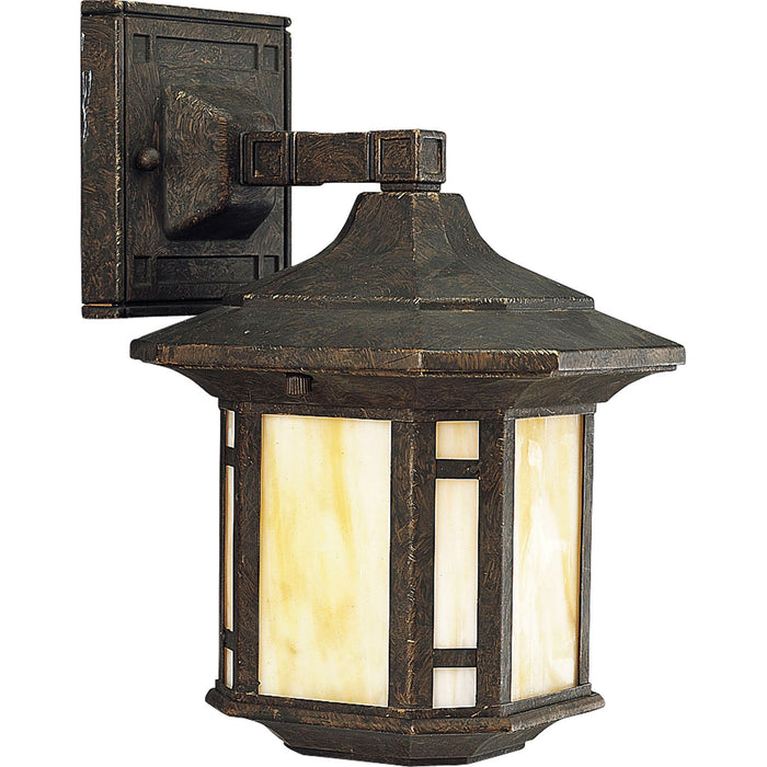 Progress Lighting P5628-46 One Light Wall Lantern, Weathered Bronze