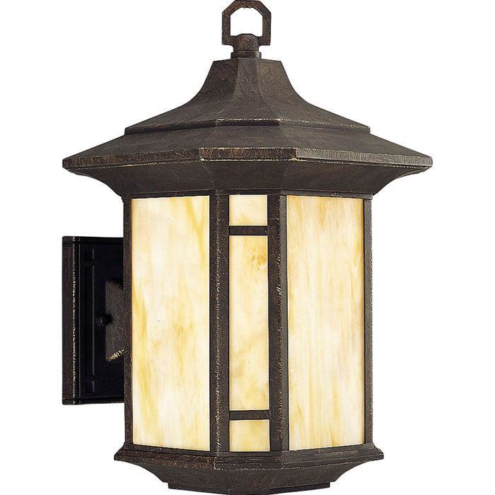 Progress Lighting P5629-46 One Light Wall Lantern, Weathered Bronze