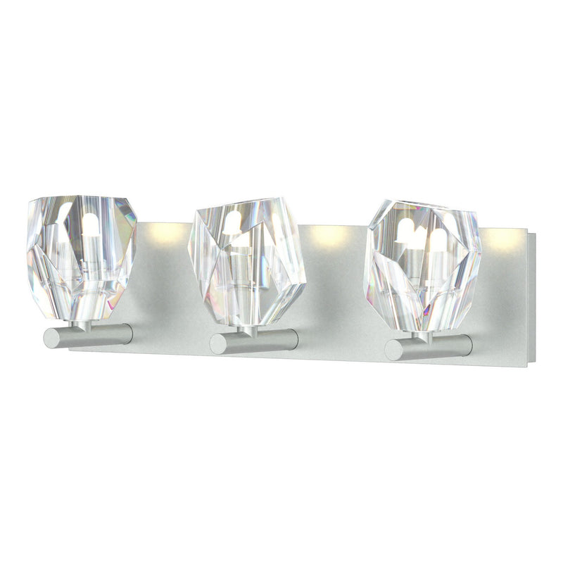 Hubbardton Forge 201322-SKT-82-CR Three Light Bath Sconce, Vintage Platinum