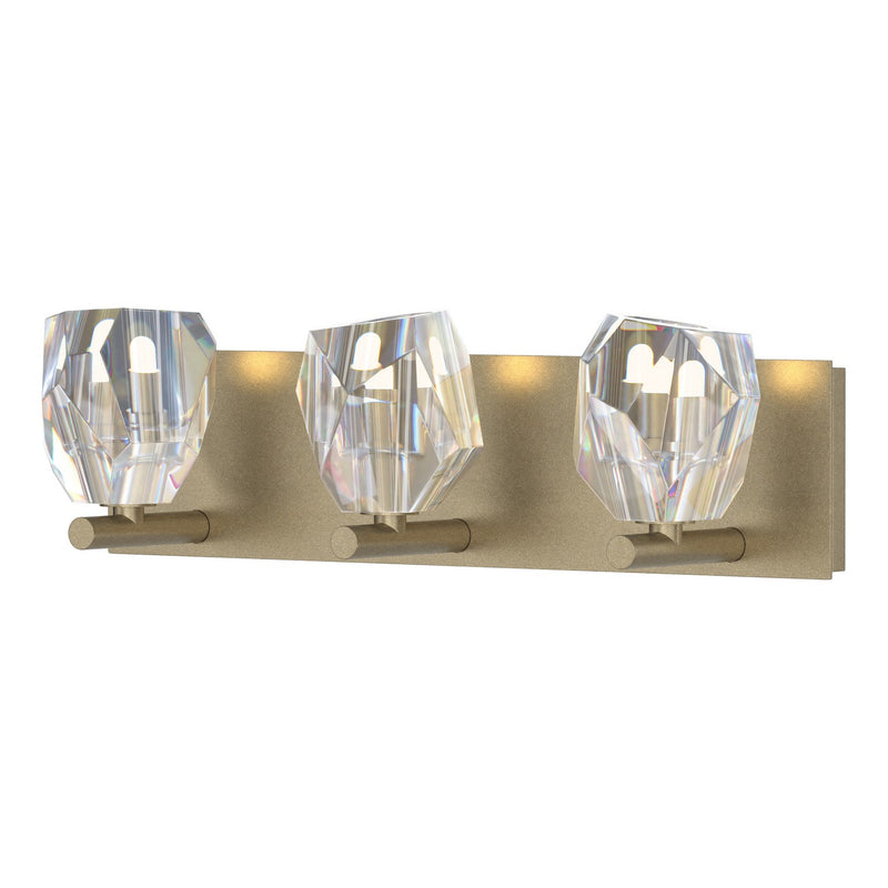 Hubbardton Forge 201322-SKT-84-CR Three Light Bath Sconce, Soft Gold