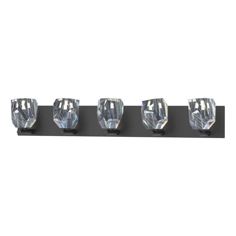Hubbardton Forge 201323-SKT-10-CR Five Light Bath Sconce, Black