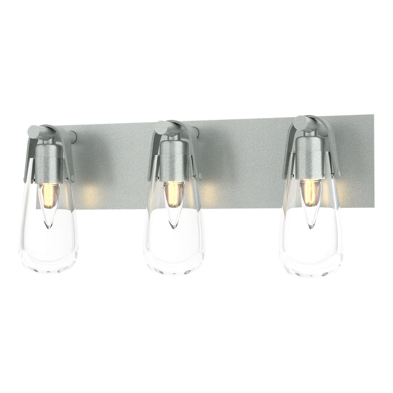 Hubbardton Forge 201332-SKT-82-ZM0718 Three Light Bath Sconce, Vintage Platinum
