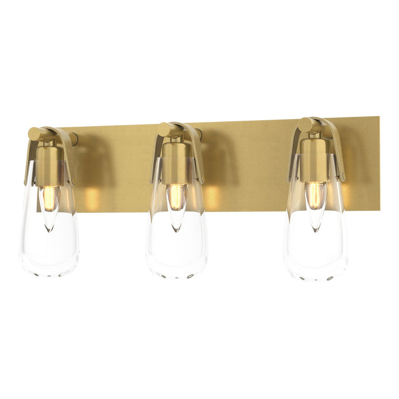 Hubbardton Forge 201332-SKT-86-ZM0718 Three Light Bath Sconce, Modern Brass