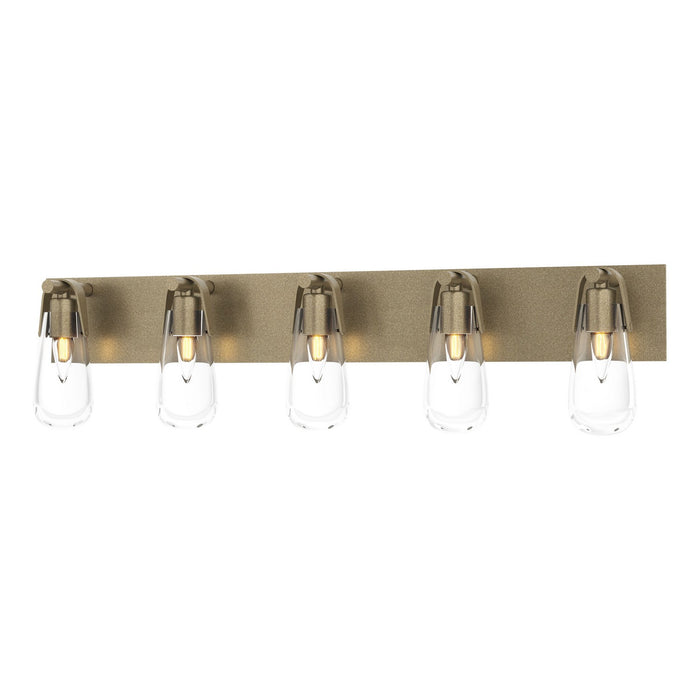 Hubbardton Forge 201333-SKT-84-ZM0718 Five Light Bath Sconce, Soft Gold