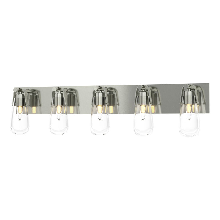 Hubbardton Forge 201333-SKT-85-ZM0718 Five Light Bath Sconce, Sterling