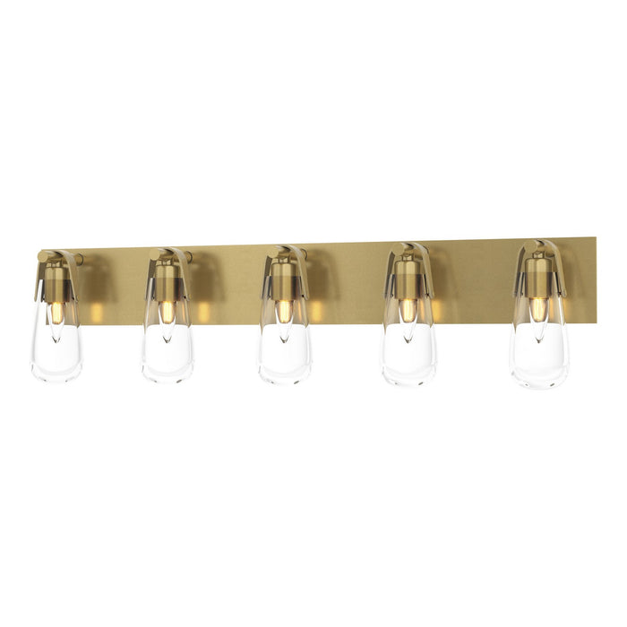Hubbardton Forge 201333-SKT-86-ZM0718 Five Light Bath Sconce, Modern Brass