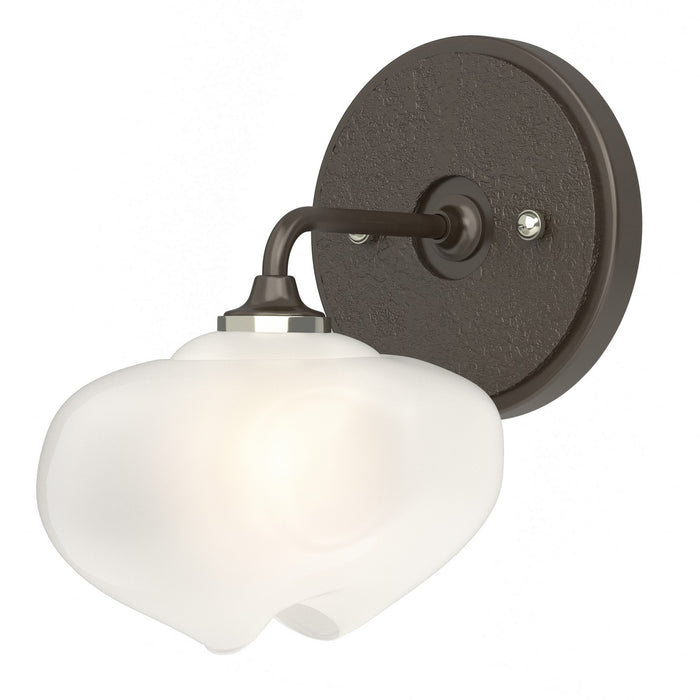 Hubbardton Forge 201340-SKT-14-14-FD0710 One Light Bath Sconce, Oil Rubbed Bronze