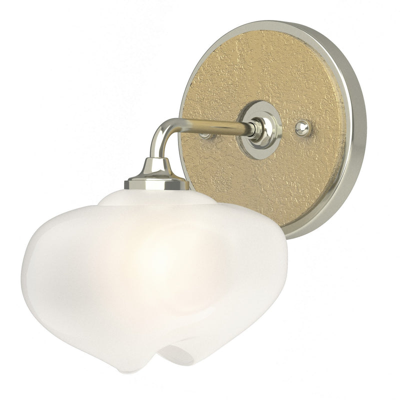 Hubbardton Forge 201340-SKT-85-86-FD0710 One Light Bath Sconce, Sterling