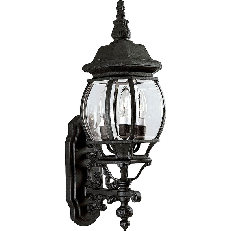 Progress Lighting P5700-31 Three Light Large Wall Lantern, Textured Black