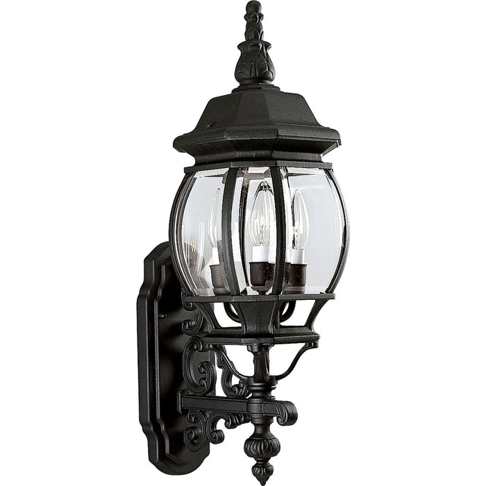 Progress Lighting P5700-31 Three Light Large Wall Lantern, Textured Black