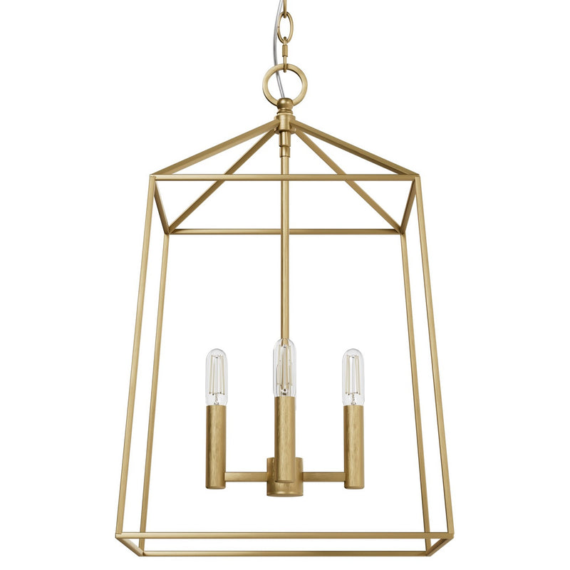 Hunter 13096 Four Light Pendant, Luxe Gold