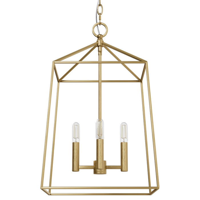 Hunter 13096 Four Light Pendant, Luxe Gold