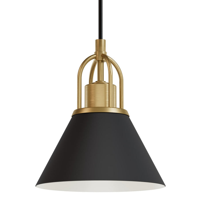 Hunter 13164 One Light Pendant, Matte Black