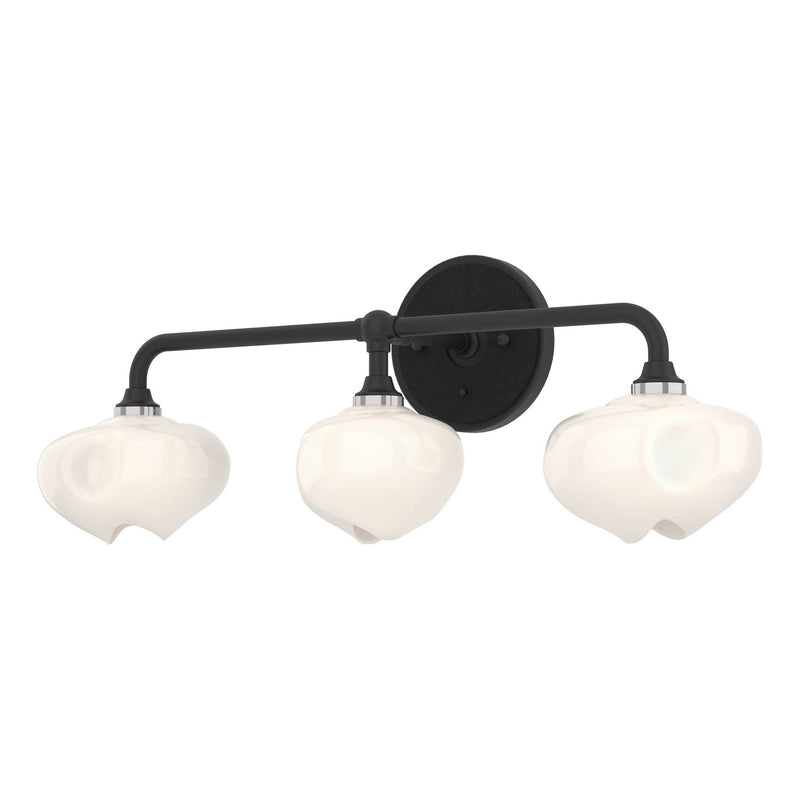 Hubbardton Forge 201342-SKT-10-10-FD0710 Three Light Bath Sconce, Black