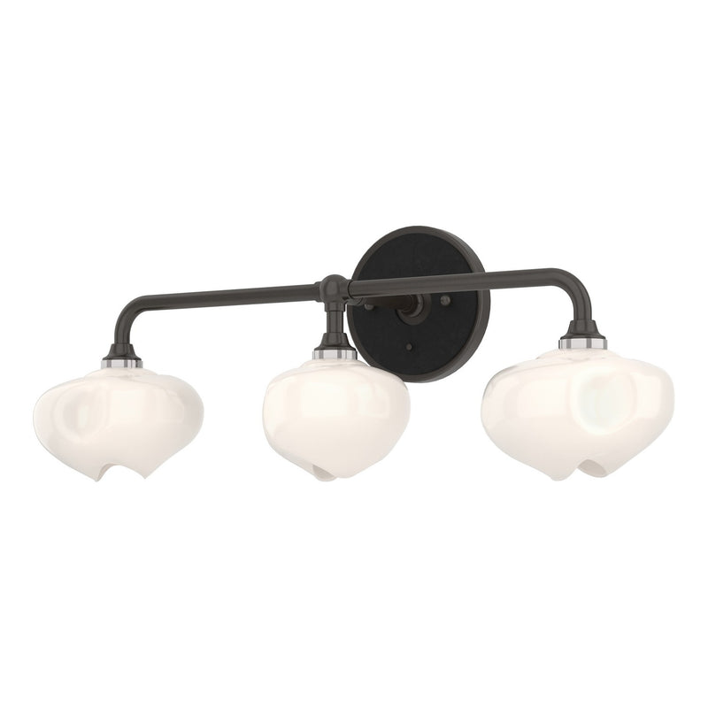 Hubbardton Forge 201342-SKT-14-10-FD0710 Three Light Bath Sconce, Oil Rubbed Bronze