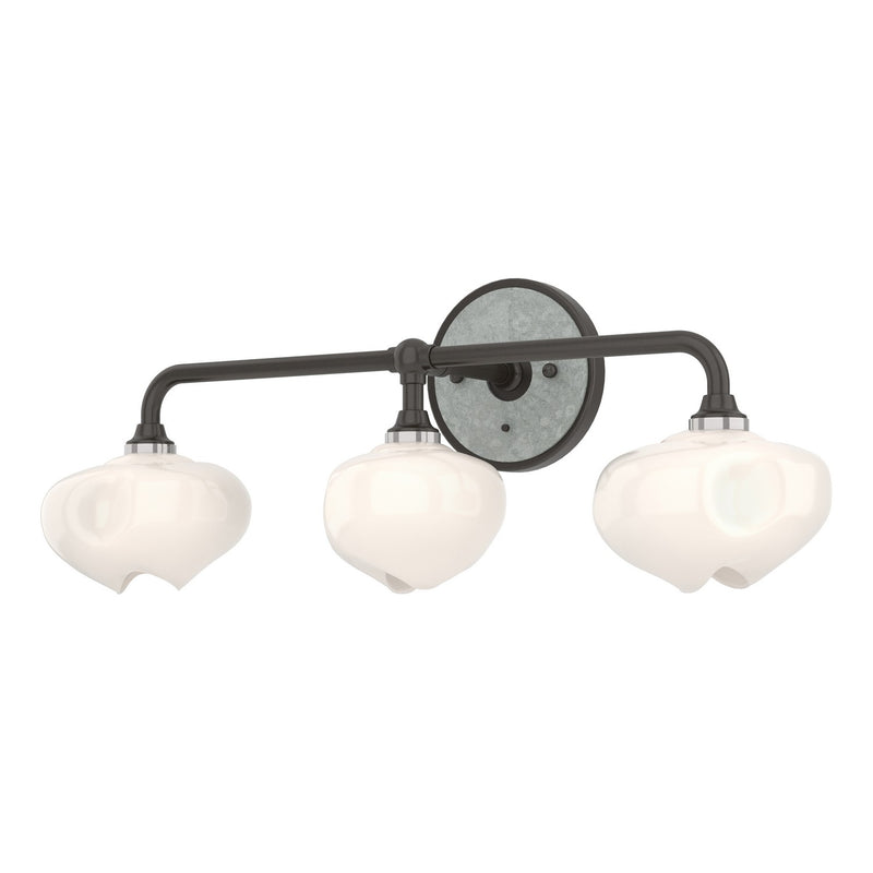 Hubbardton Forge 201342-SKT-14-82-FD0710 Three Light Bath Sconce, Oil Rubbed Bronze
