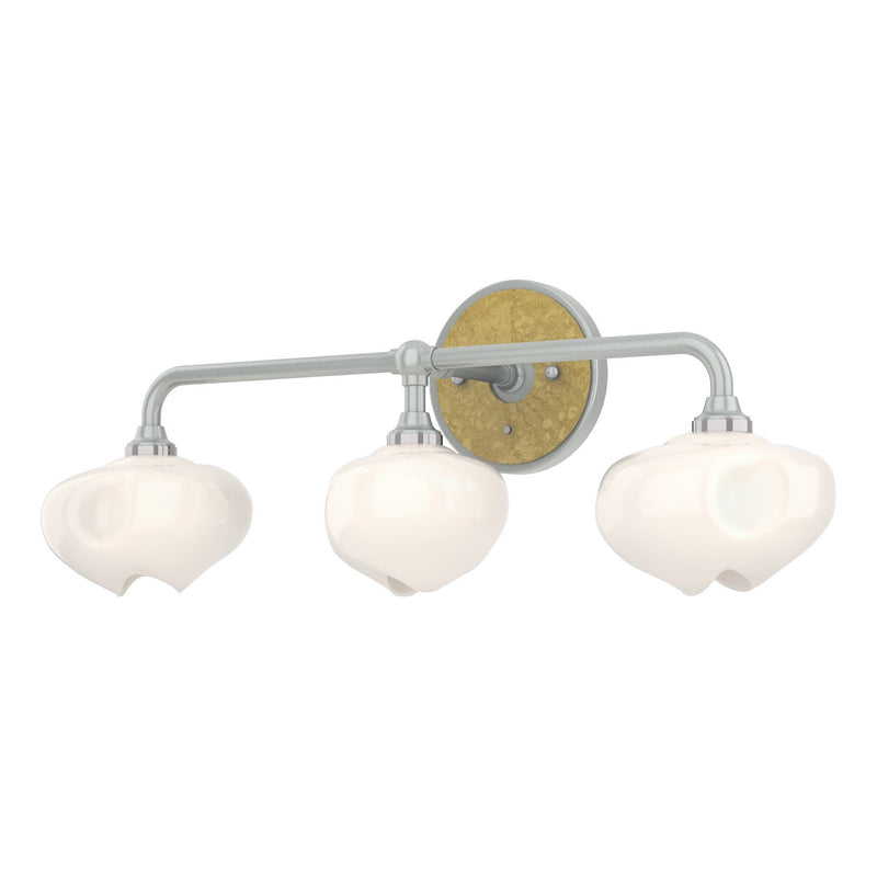 Hubbardton Forge 201342-SKT-82-86-FD0710 Three Light Bath Sconce, Vintage Platinum
