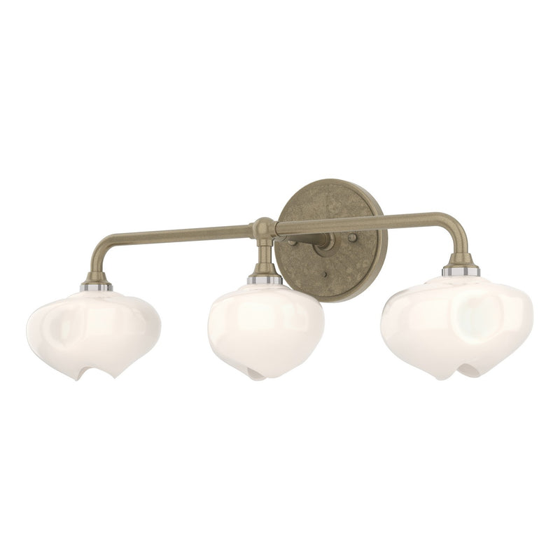 Hubbardton Forge 201342-SKT-84-84-FD0710 Three Light Bath Sconce, Soft Gold