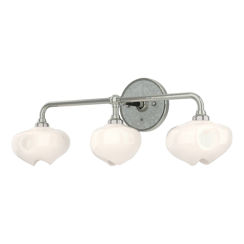 Hubbardton Forge 201342-SKT-85-82-FD0710 Three Light Bath Sconce, Sterling