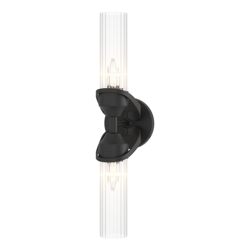 Hubbardton Forge 201346-SKT-10-ZM0634 Two Light Bath Sconce, Black