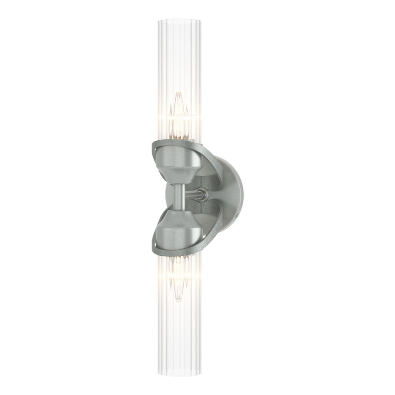 Hubbardton Forge 201346-SKT-82-ZM0634 Two Light Bath Sconce, Vintage Platinum