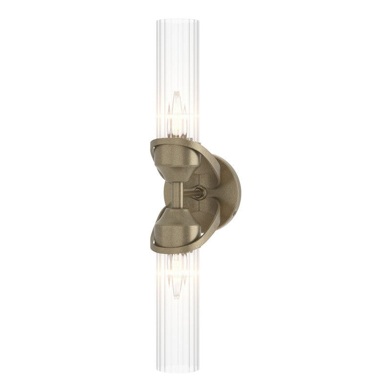 Hubbardton Forge 201346-SKT-84-ZM0634 Two Light Bath Sconce, Soft Gold