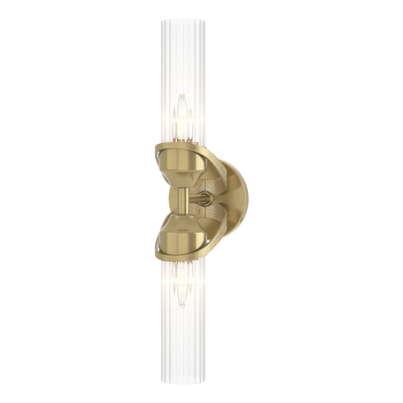 Hubbardton Forge 201346-SKT-86-ZM0634 Two Light Bath Sconce, Modern Brass