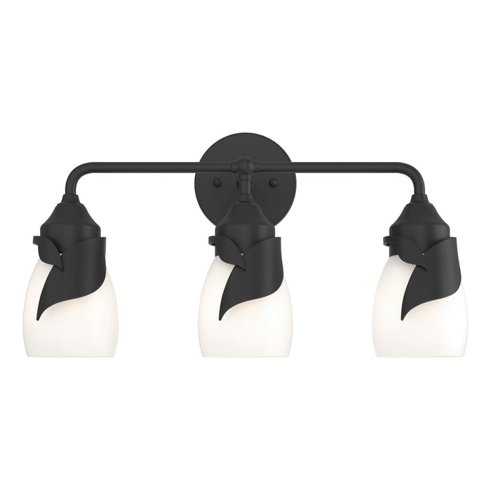 Hubbardton Forge 201352-SKT-10-GG0330 Three Light Bath Sconce, Black