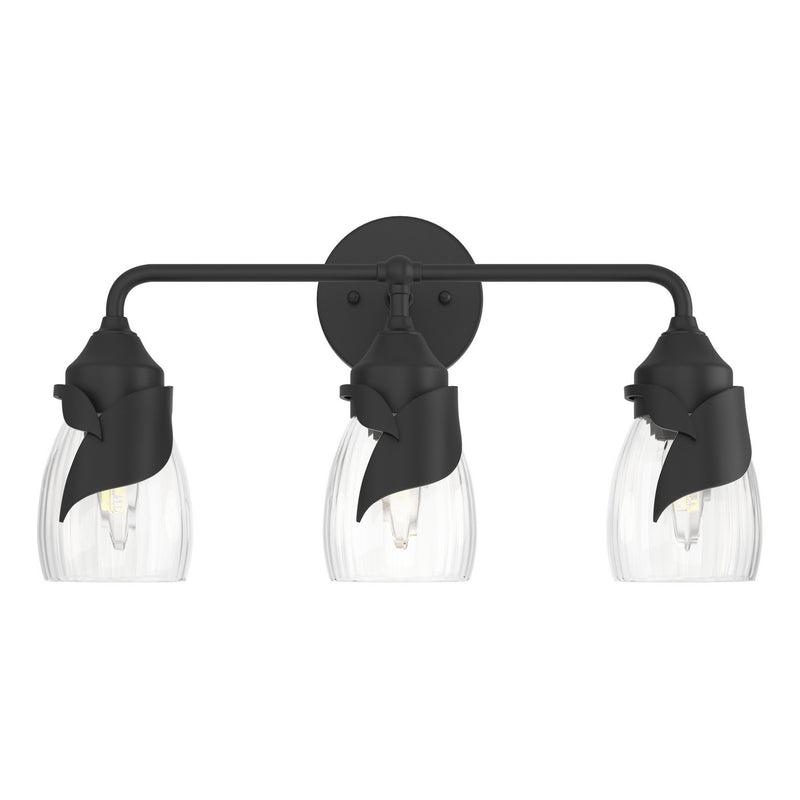 Hubbardton Forge 201352-SKT-10-LL0330 Three Light Bath Sconce, Black