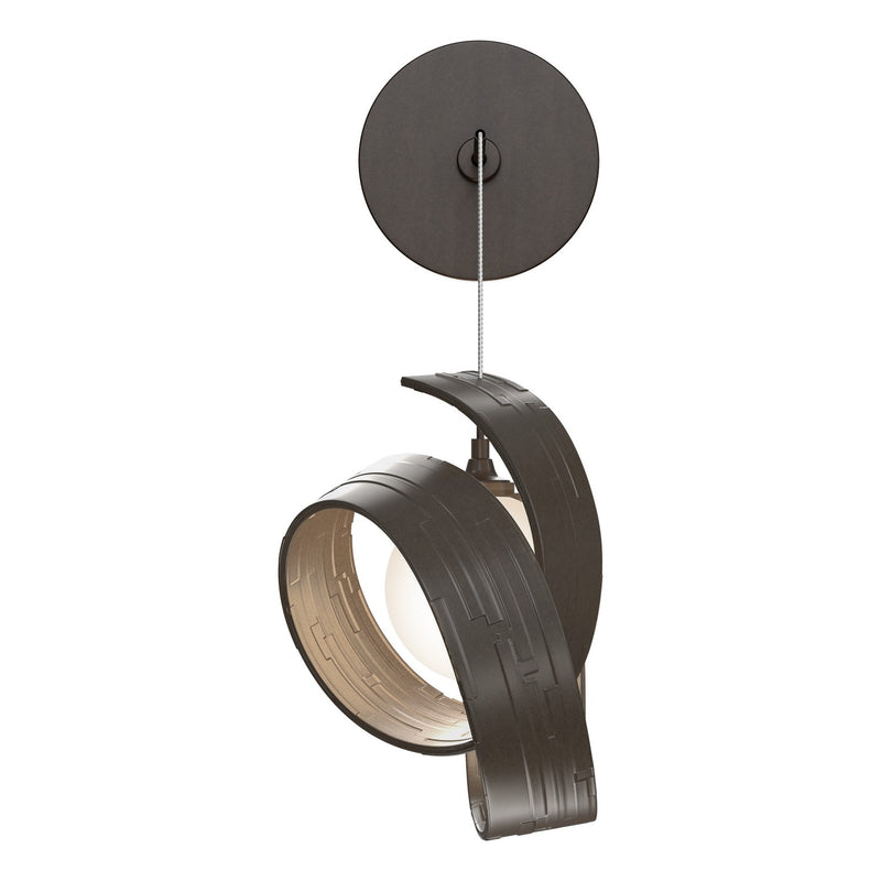 Hubbardton Forge 201353-SKT-05-GG0711 LED Wall Sconce, Bronze