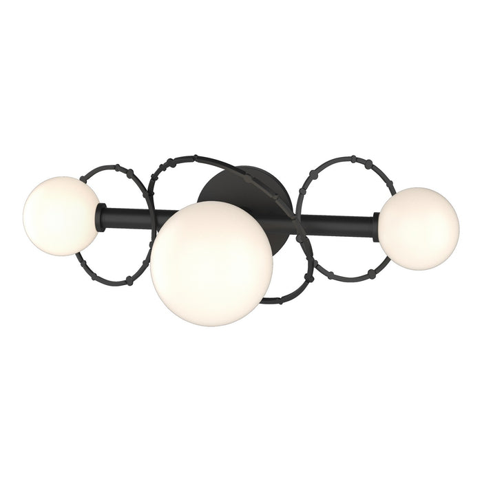 Hubbardton Forge 201360-SKT-10-GG0712 Three Light Bath Sconce, Black
