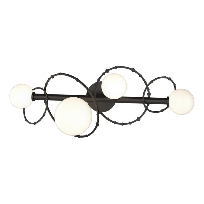 Hubbardton Forge 201361-SKT-14-GG0712 Four Light Bath Sconce, Oil Rubbed Bronze