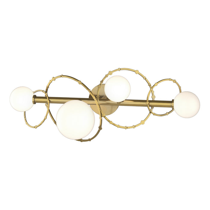 Hubbardton Forge 201361-SKT-86-GG0712 Four Light Bath Sconce, Modern Brass